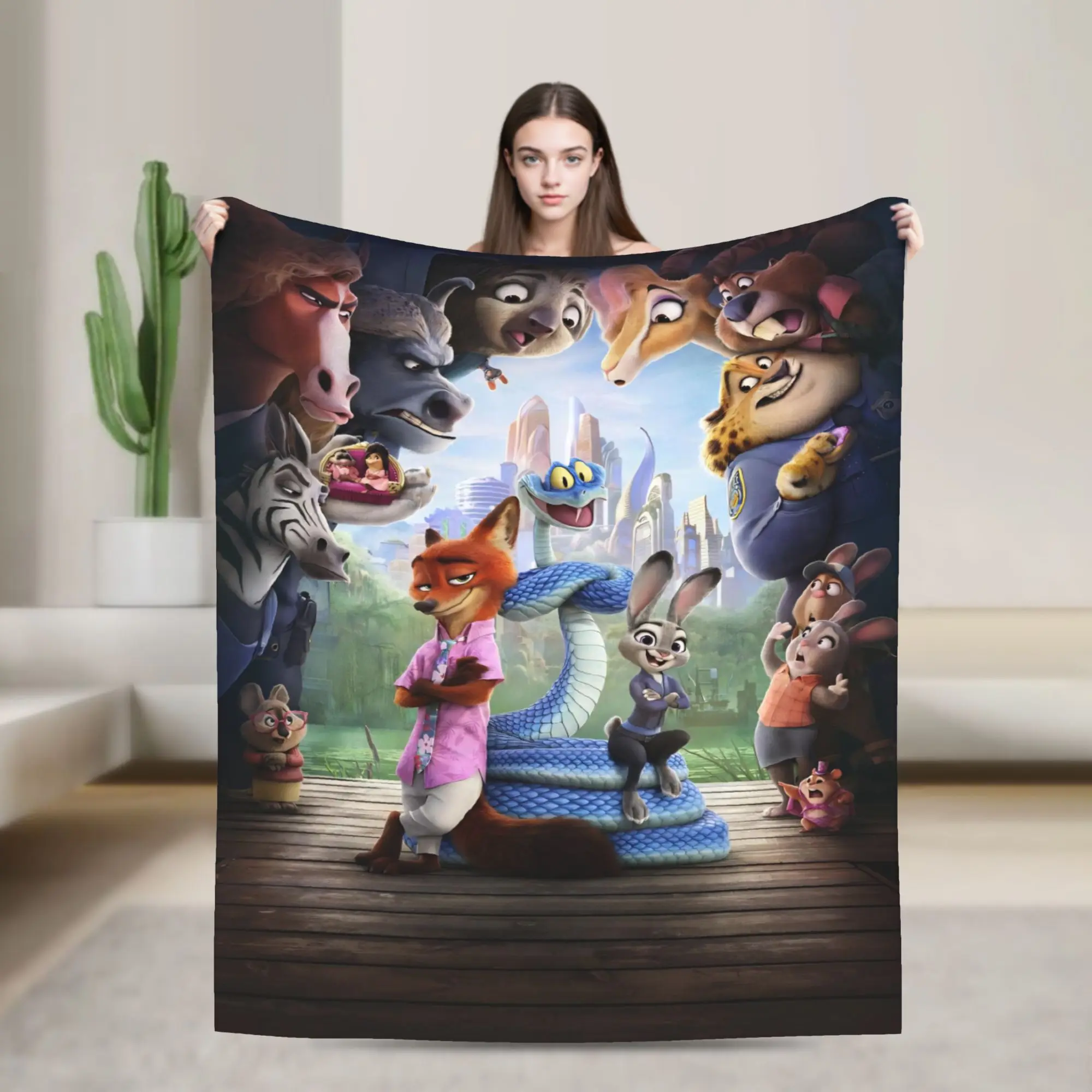 Zootopia 2 Vivid Printing Warm Throw Blanket