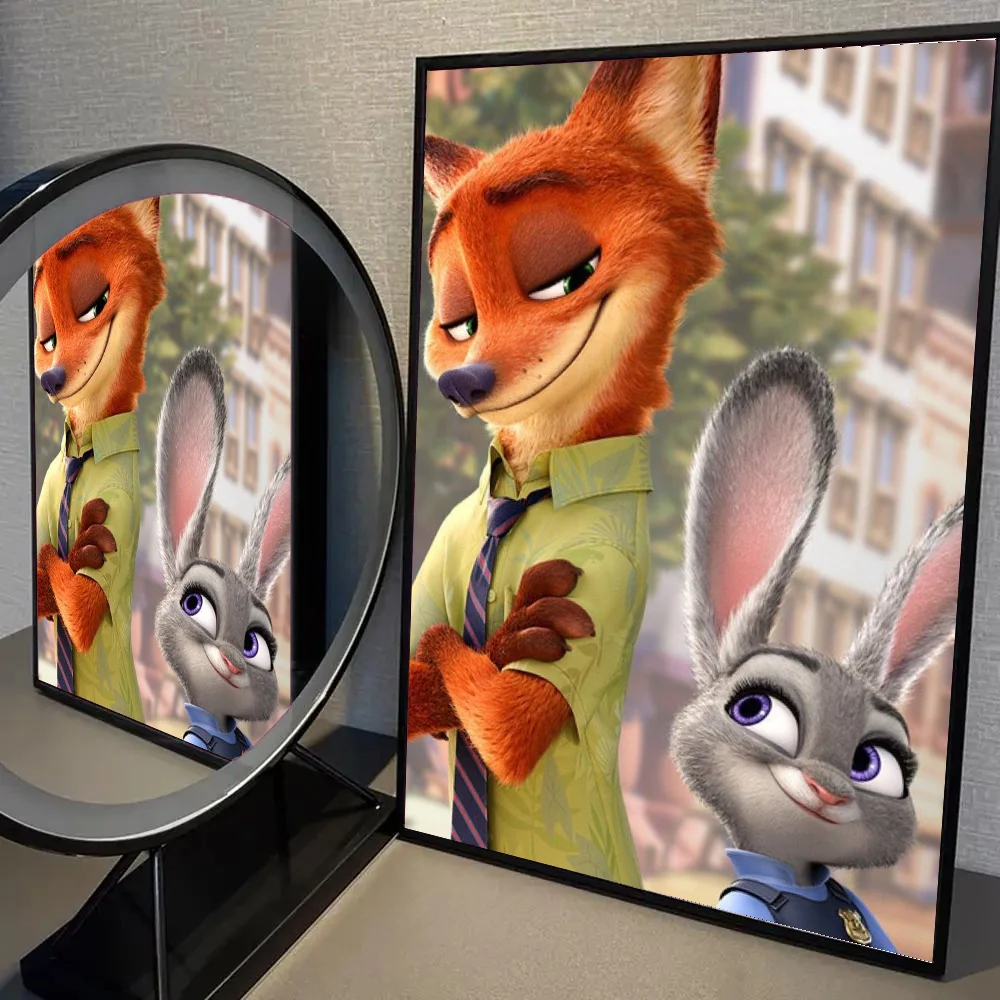 Zootopia Nick Judy Lovely Moment  Wall Art