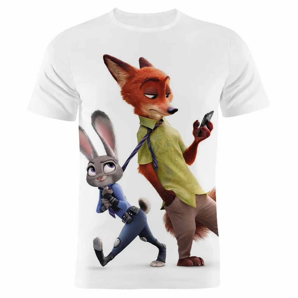 Zootopia Nick and Judy 3D Printing T Shirt