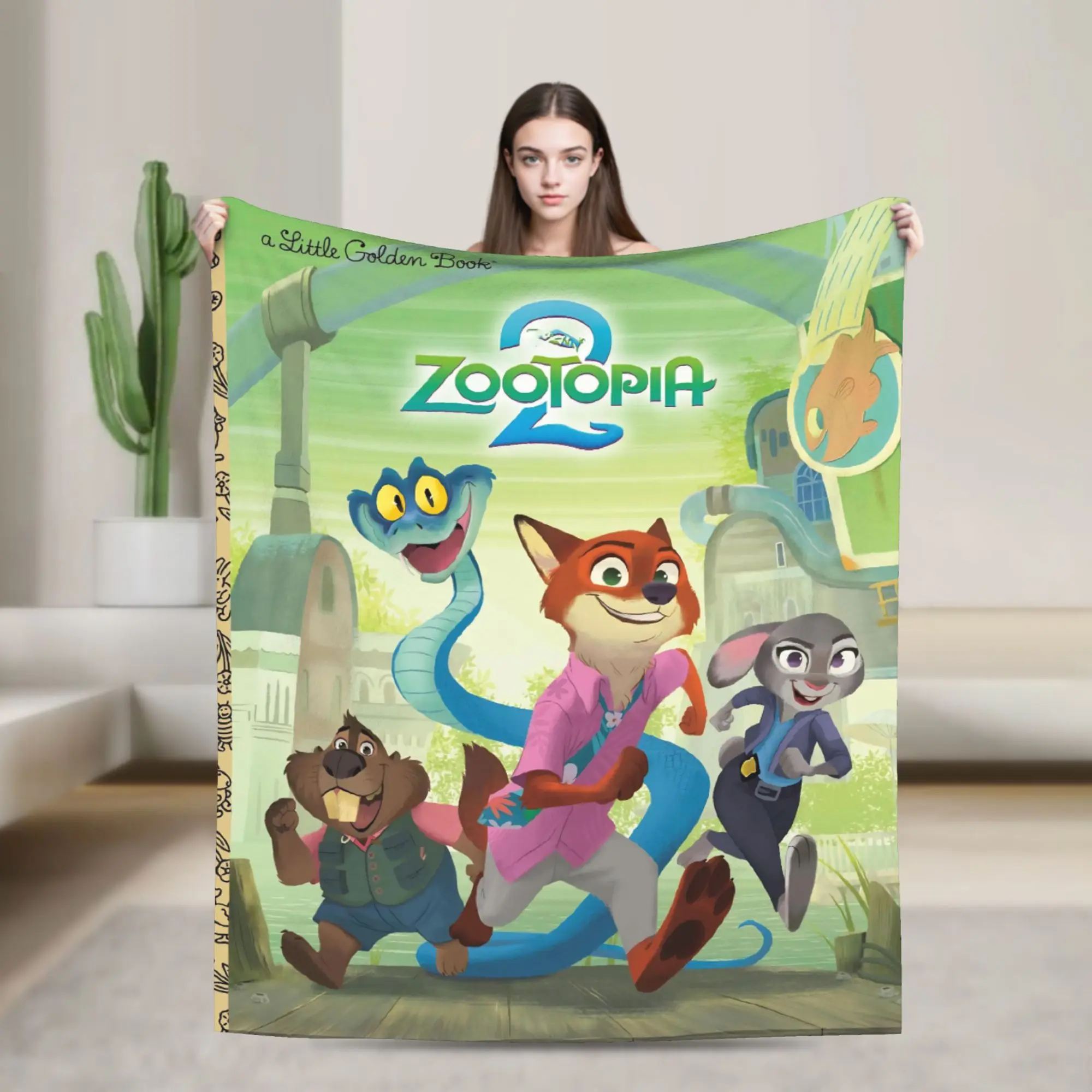 Must Buy Zootopia 2 Print Flannel Throw Blanket