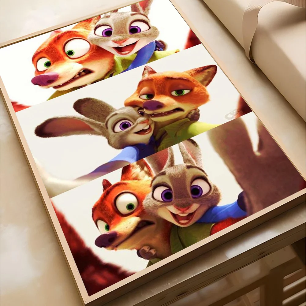 Zootopia Cartoon Classic Film Poster Wall Art
