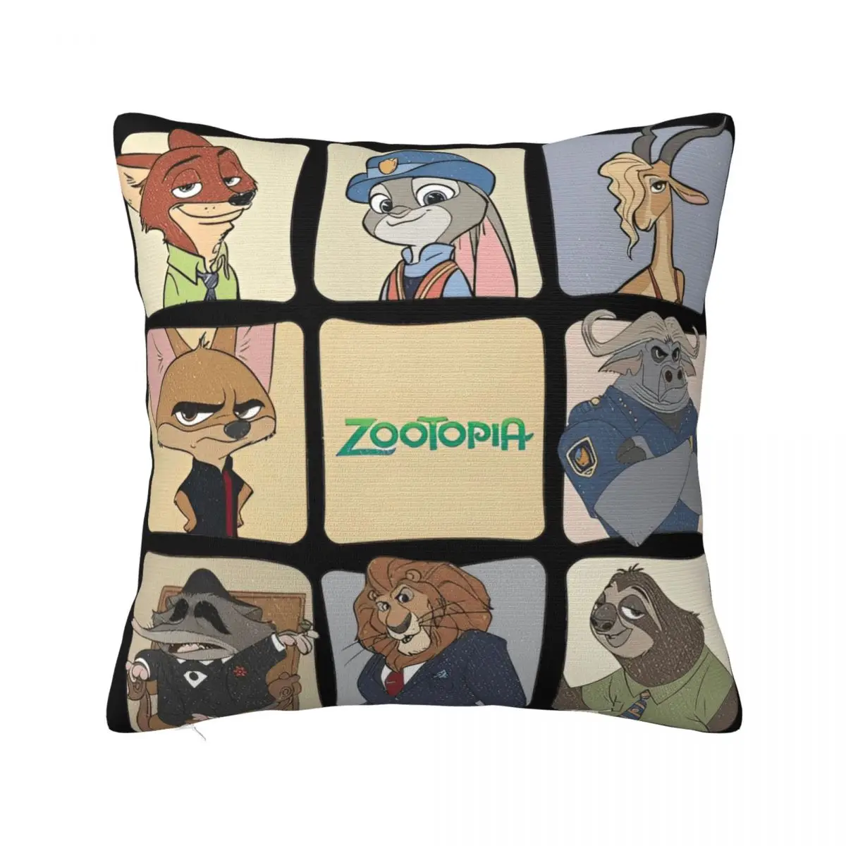 Zootopias Characters New Collection Throw Pillow