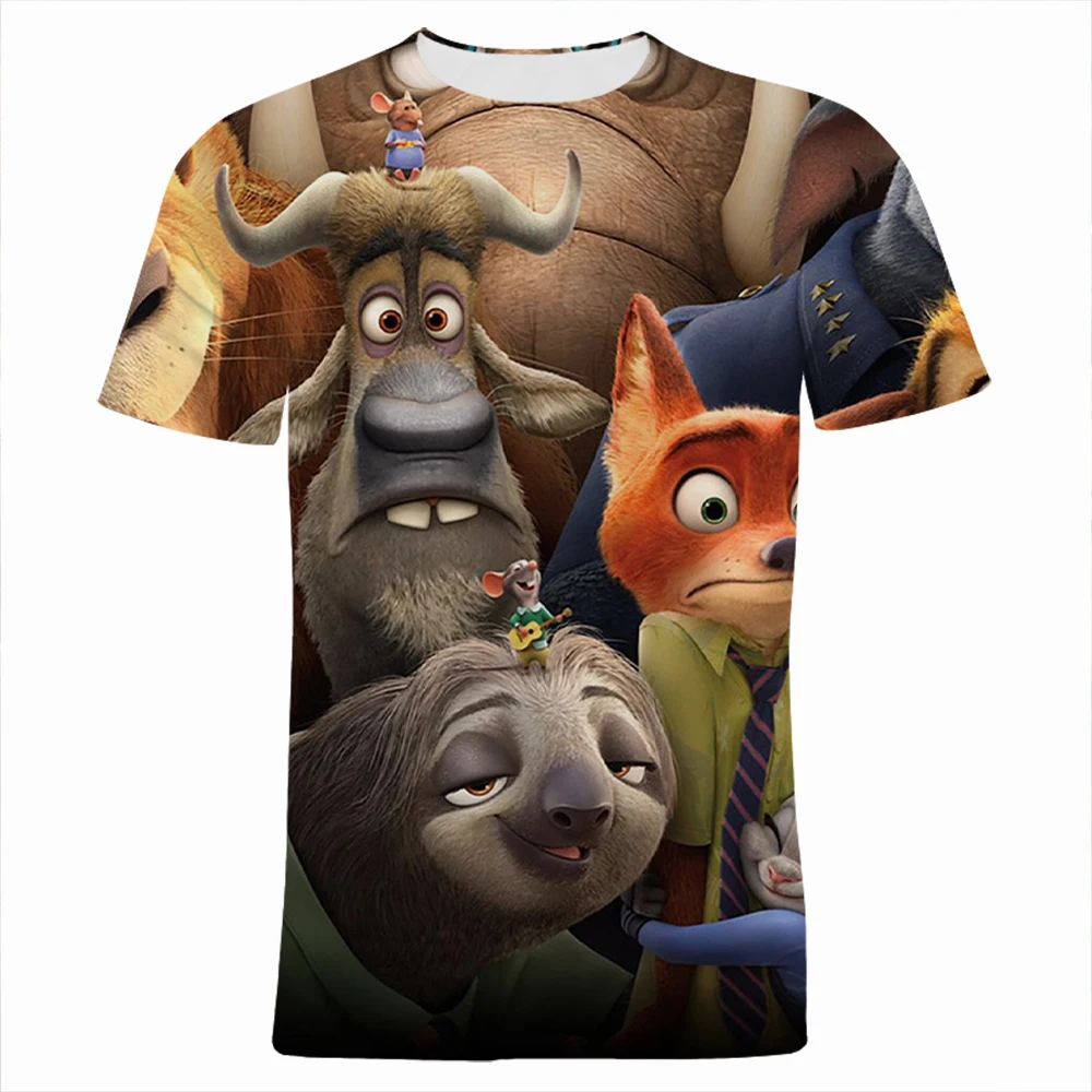 Unisex Zootopia Poster 3D Printing T Shirt