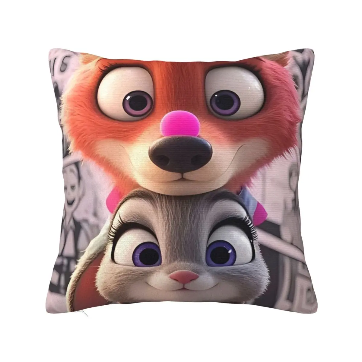 Zootopias Nick And Judy Best Selling Throw Pillow