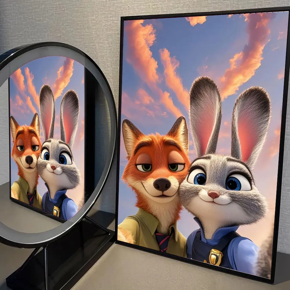 Zootopia Nick Judy HD  Wall Art
