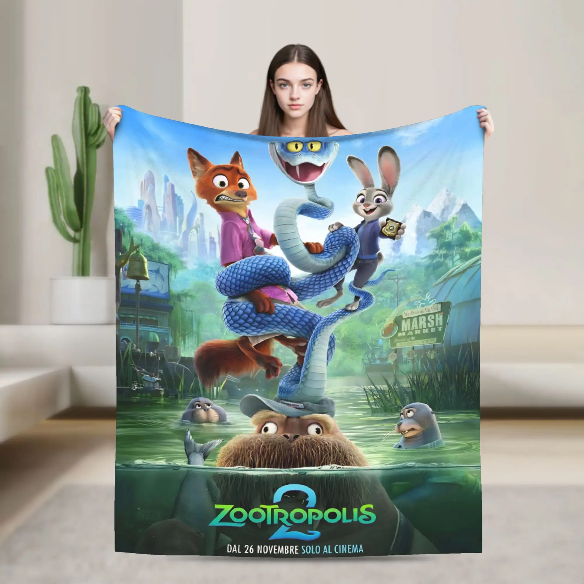 Zootopia 2 HD Printing Soft Throw Blanket