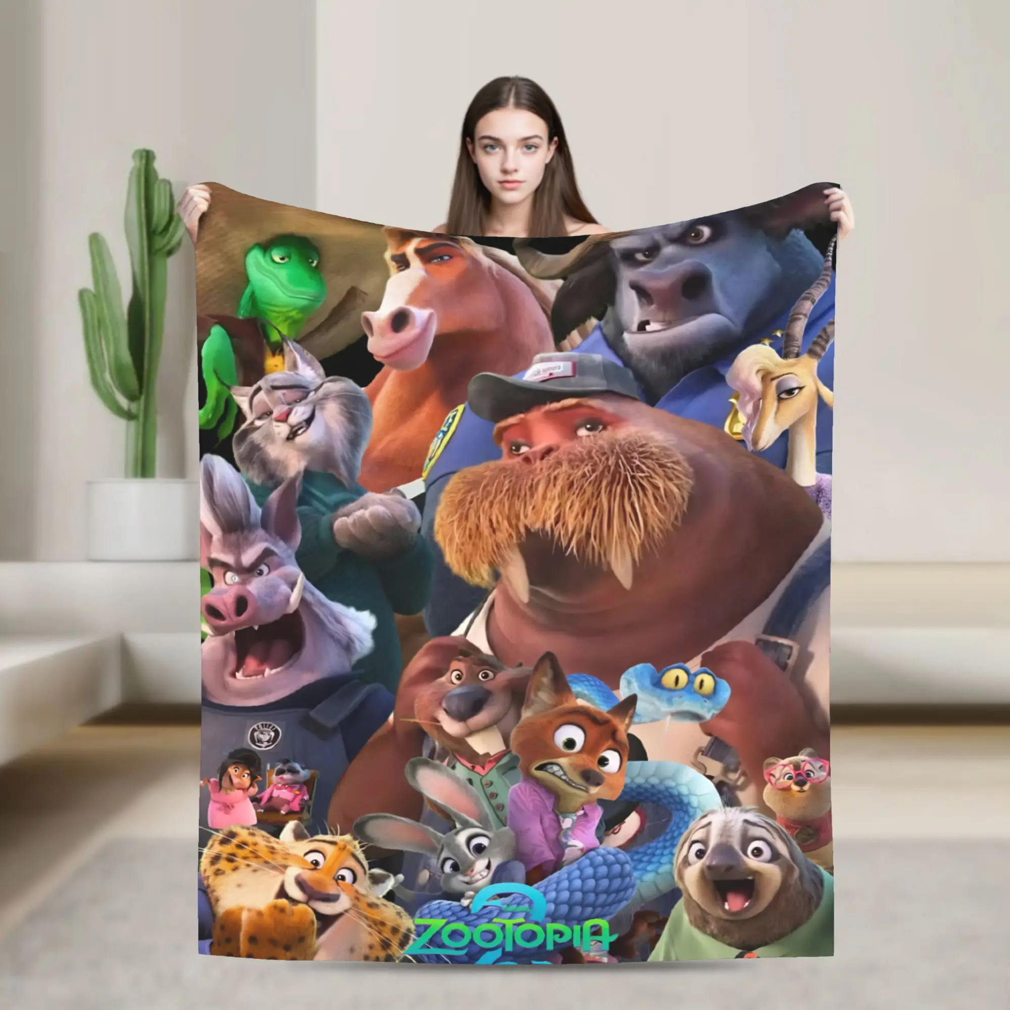 Zootopia 2 Beautiful Printing Home Decor Throw Blanket