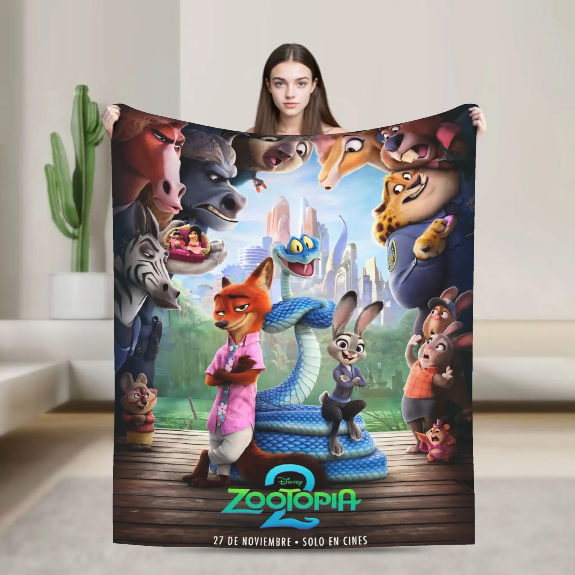 Zootopia 2 Print Flannel Home Decor Throw Blanket