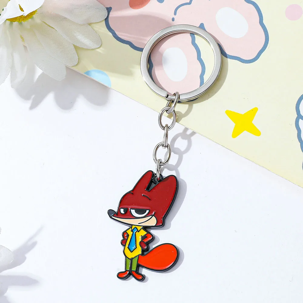 Zootopia Cartoon Figure Judi and Nick Keychain - Image 3