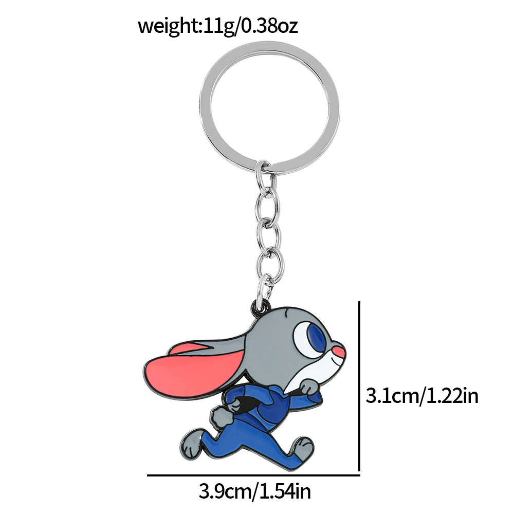 Zootopia Cartoon Figure Judi and Nick Keychain - Image 5