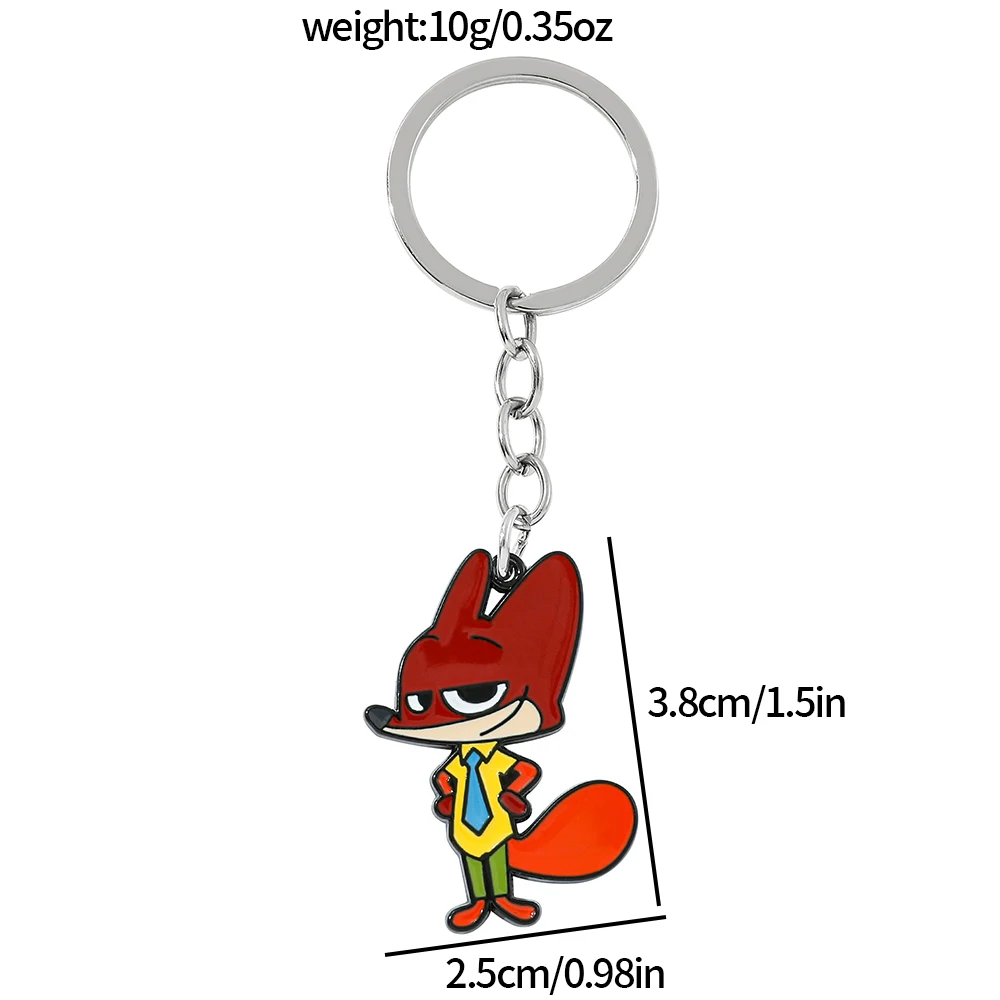 Zootopia Cartoon Figure Judi and Nick Keychain - Image 4