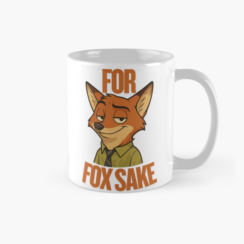 For Fox Sake Nick Wilde Inspired Zootopia Shirt Mug