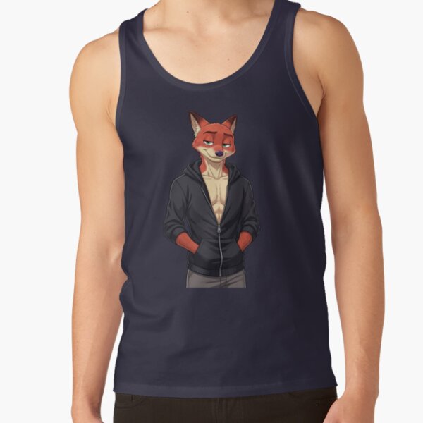Nick Wilde Zootopia Character Artwork Tank Top - Image 6