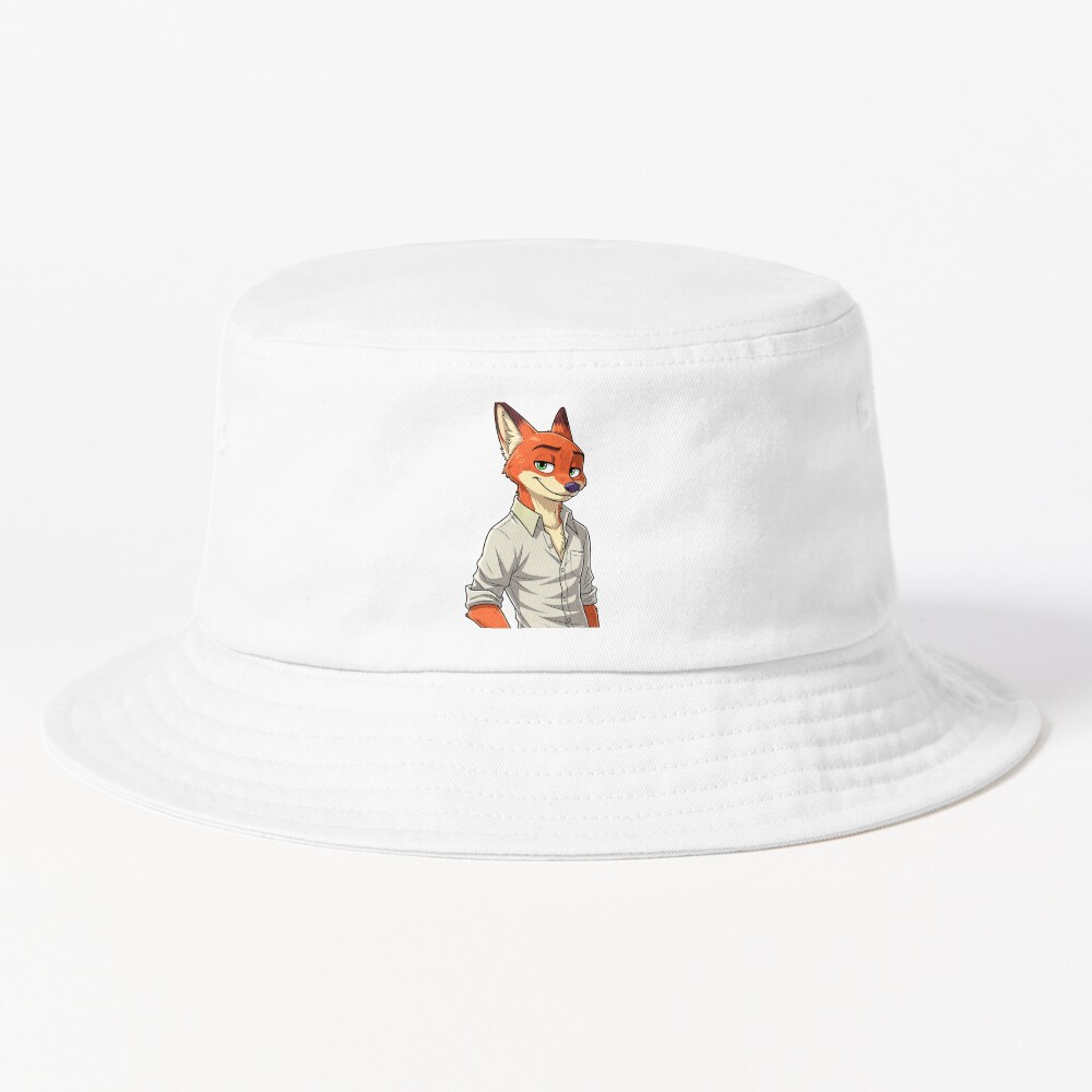 Fox Character Fanart Nick From Zootopia Bucket Hat