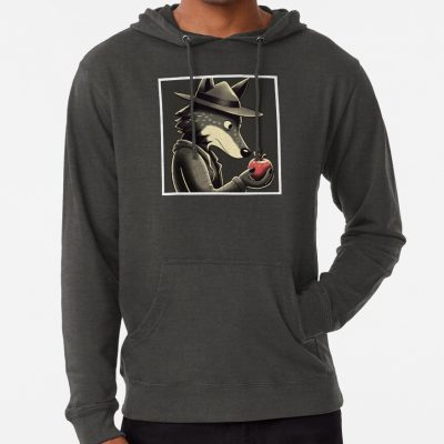 Wolf In Hat With Apple Hoodie