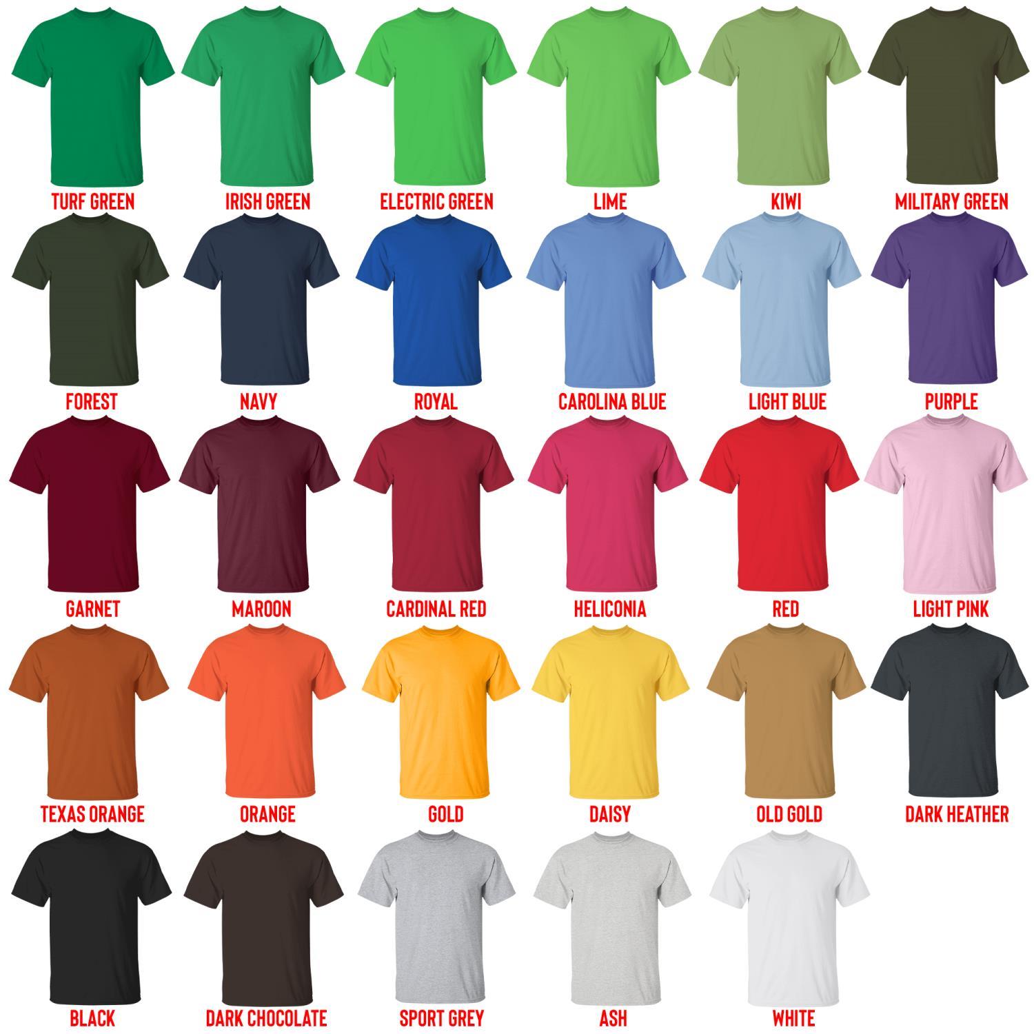 t shirt color chart - Zootopia 2 Shop