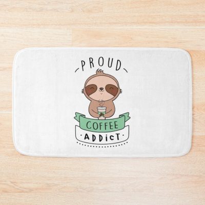 Proud Coffee Addict Sloth Edition Bath Mat