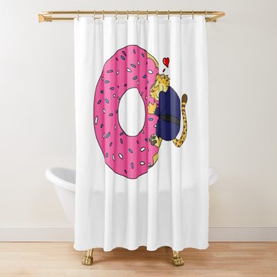 Clawhaser Love Doughnut Shower Curtain