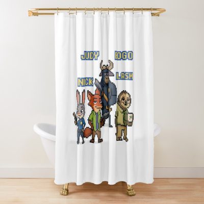 Zootopia Retro Arcade Shower Curtain