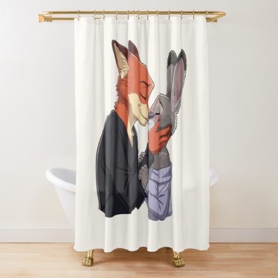 Nick And Judy Zootopia Couple Shower Curtain